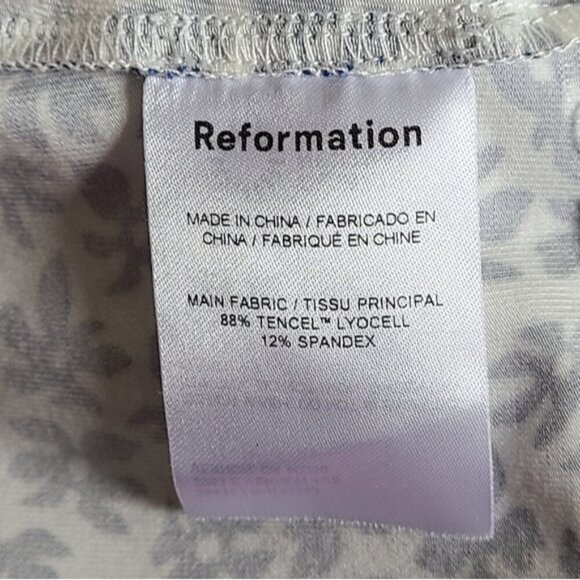 NWOT Reformation Rika Blue Floral Bombay Knit Top Women's Size L - Picture 11 of 14